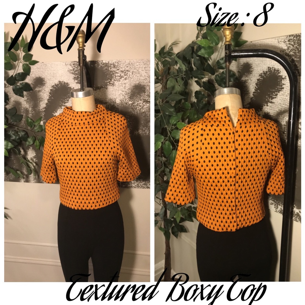 📍Hold for talliew777) H&M textured Boxy Top